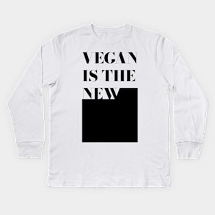 Vegan Is The New Black Kids Long Sleeve T-Shirt